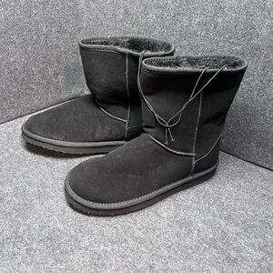 NWT genuine leather faded glory black boots size 10